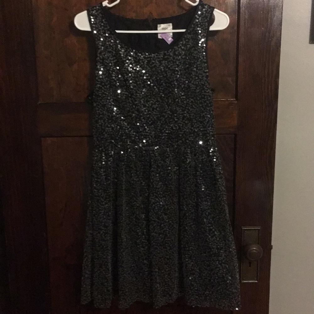 Black Sequin Dress
